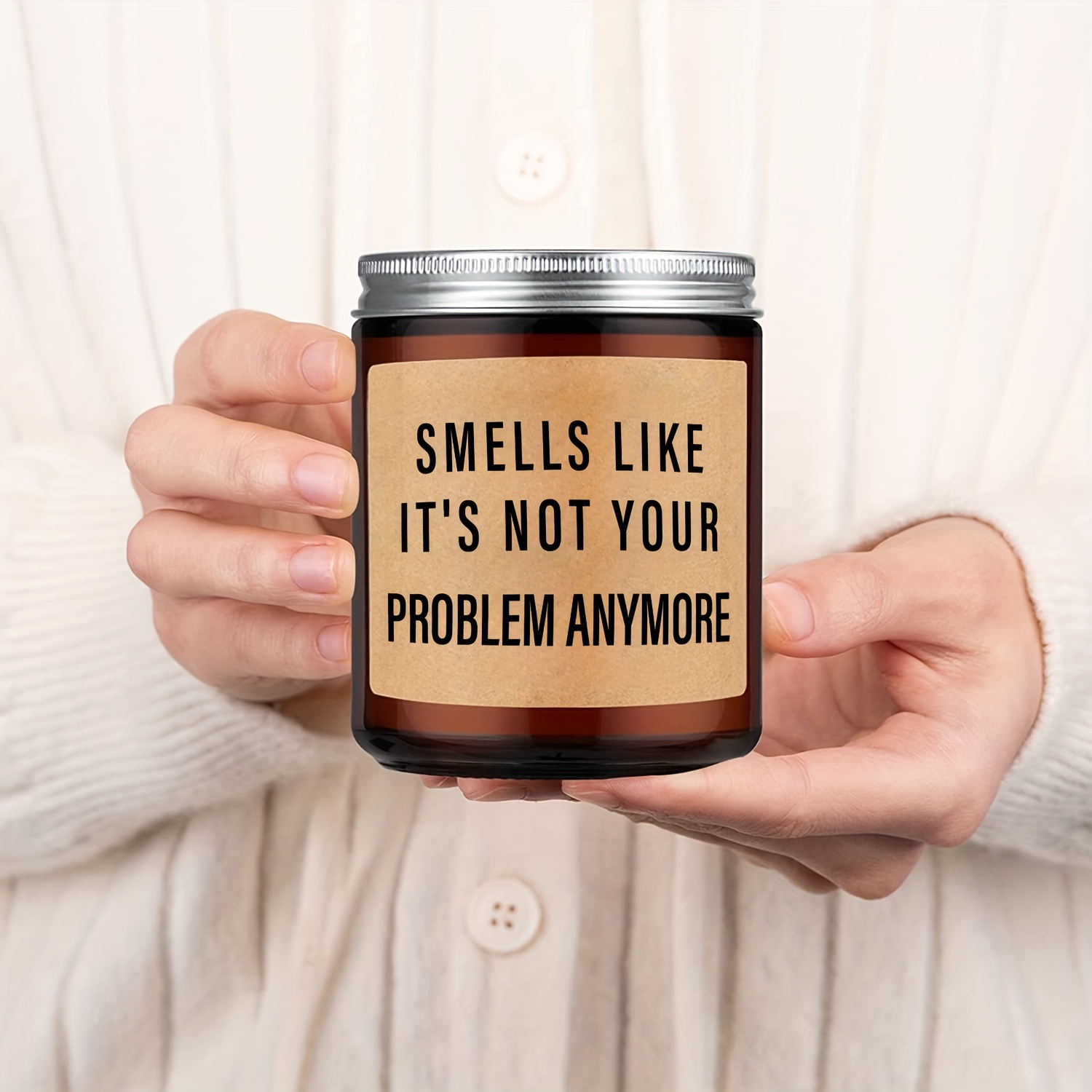 Smells Like It's Not Your Problem Anymore Funny Candle Gift