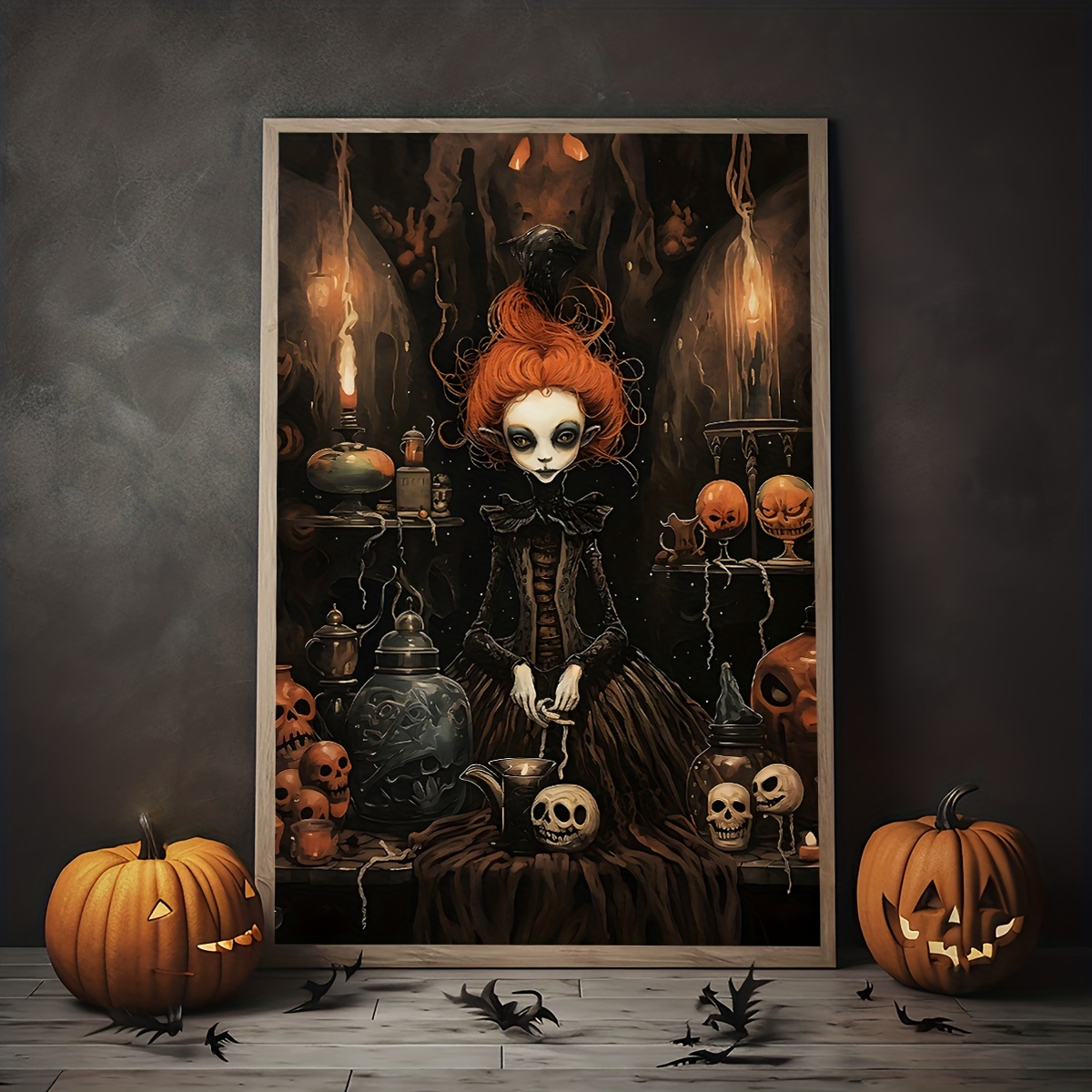 Bruxa vintage arte poster impressão bruxas antigas foto halloween decoração  da lona pintura wicca assustador casa