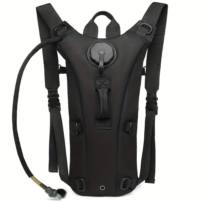 TEMU Tactical Water Bladder Backpack For Hiking And Camping - Oxford Cloth, Leak-proof Outlet, And D-shape Loop