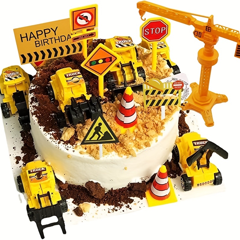 Set Tema Construcción Camiones Suministros Fiesta Cumpleaños - Temu