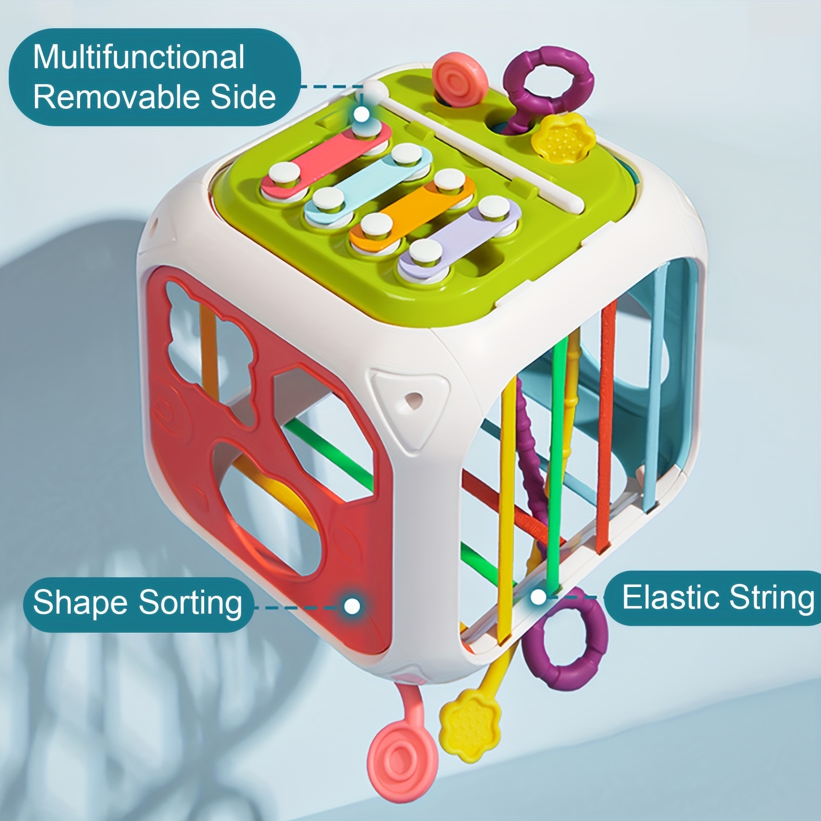 1 Activity Cube Baby Toys 6 12 18 Months Pull String/shape - Temu