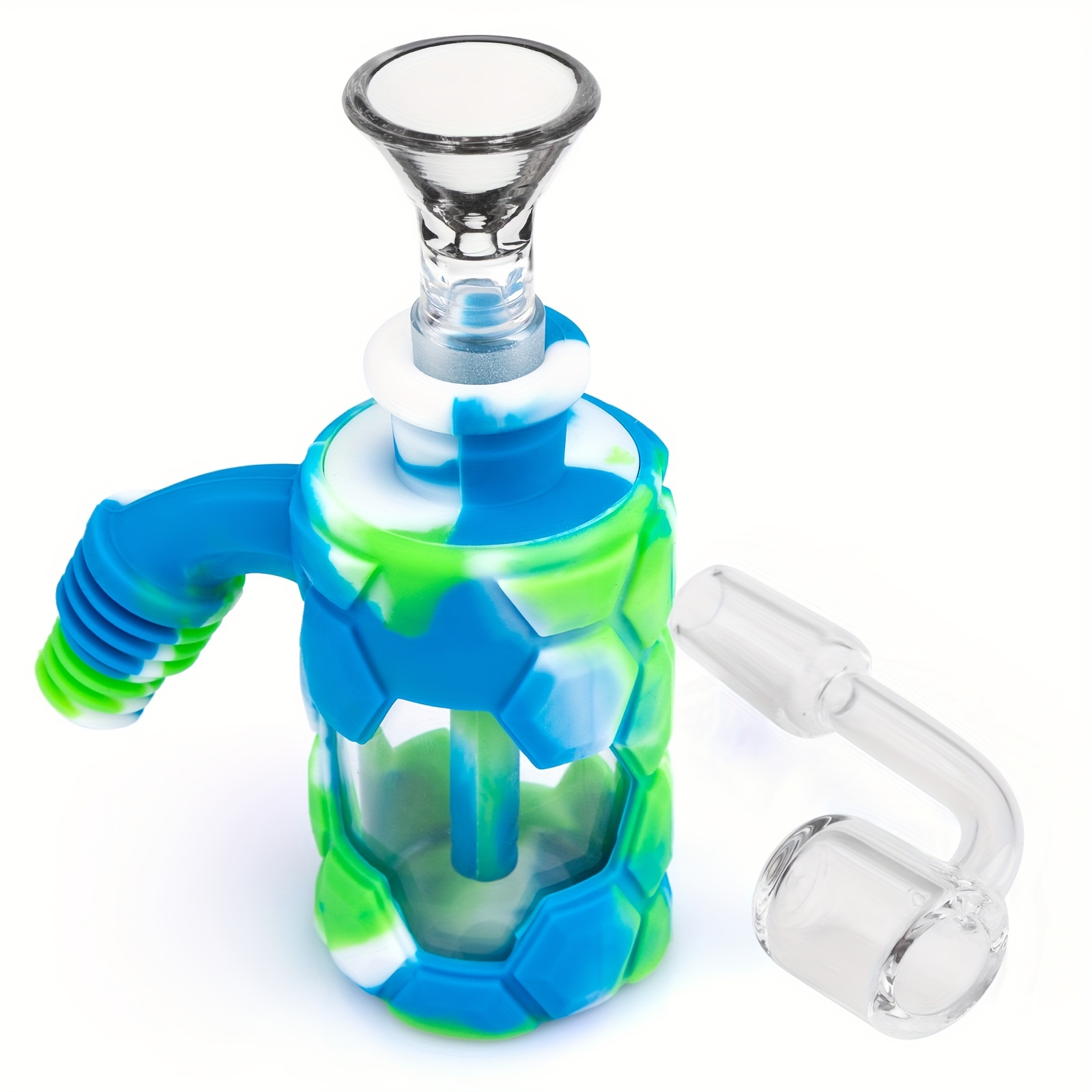 1pc Glow In Dark 2 In 1 Ash Catcher And Reclaim Catcher Dab Rig Ash