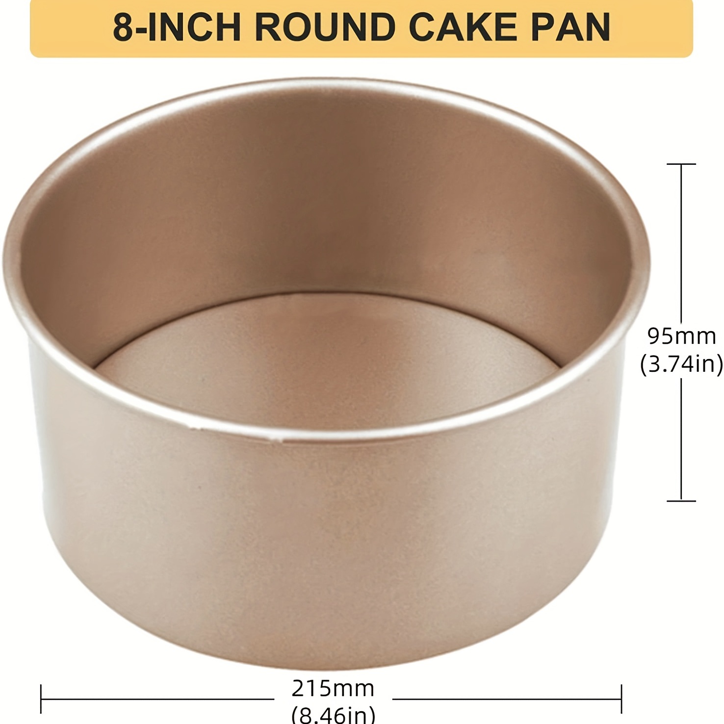 6/7/8 Inch Round Cake Tins Non Stick Baking Pan Tray Mold Carbon