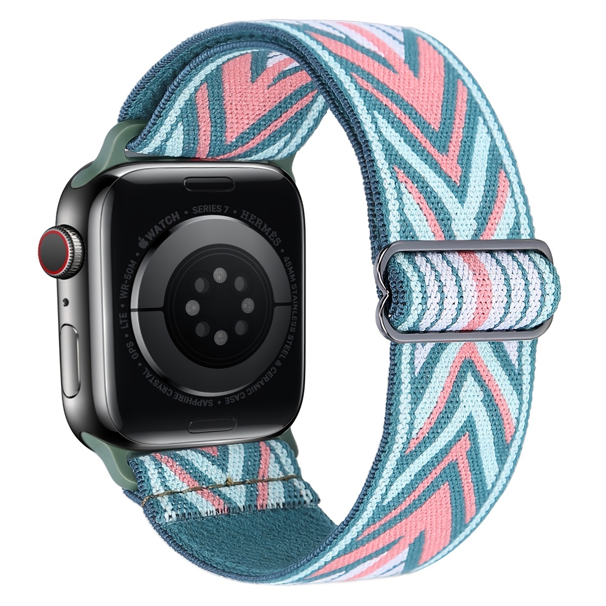  Solo Loop Compatible With Apple Watch Band for 38mm 40mm 41mm  42mm 44mm 45mm iWatch Series 9 8 7 5 6 4 3 2 1 SE, Stretchable Design