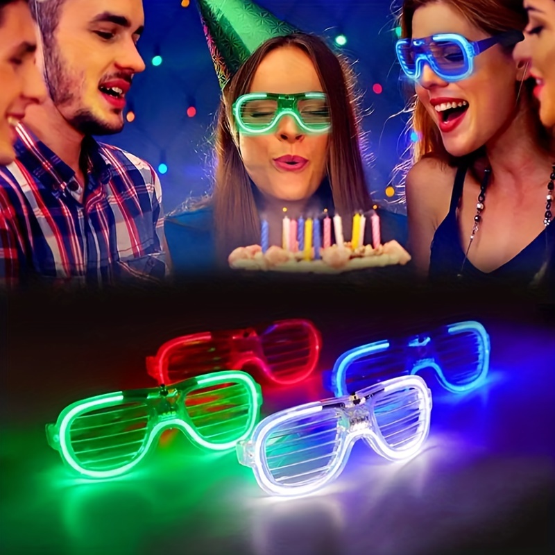 Gafas Led de neón para fiesta, lentes intermitentes con luz luminosa para  Bar, fiesta, concierto, accesorios fluorescentes para fotos, suministros -  AliExpress