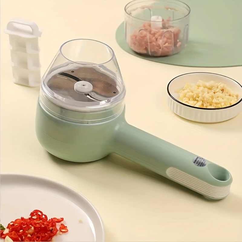 Electric Vegetable Cutter Garlic Crusher Multifunction Handheld Chopper  Kitchen Gadgets Masher Machine 4 IN 1 Chili Slicer Tool