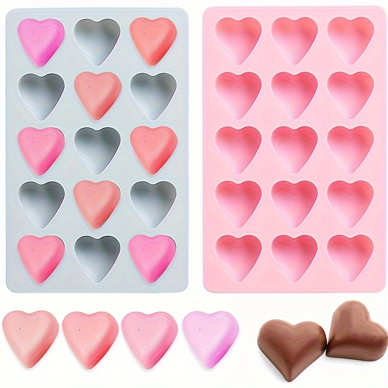 Hollow Heart Shape Silicone Lollipop Molds Chocolate Candy - Temu