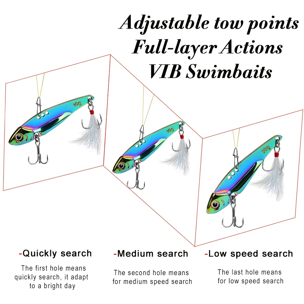 Fishing Spinners,VIB Tremor Sequins Swimming Fishing Lure