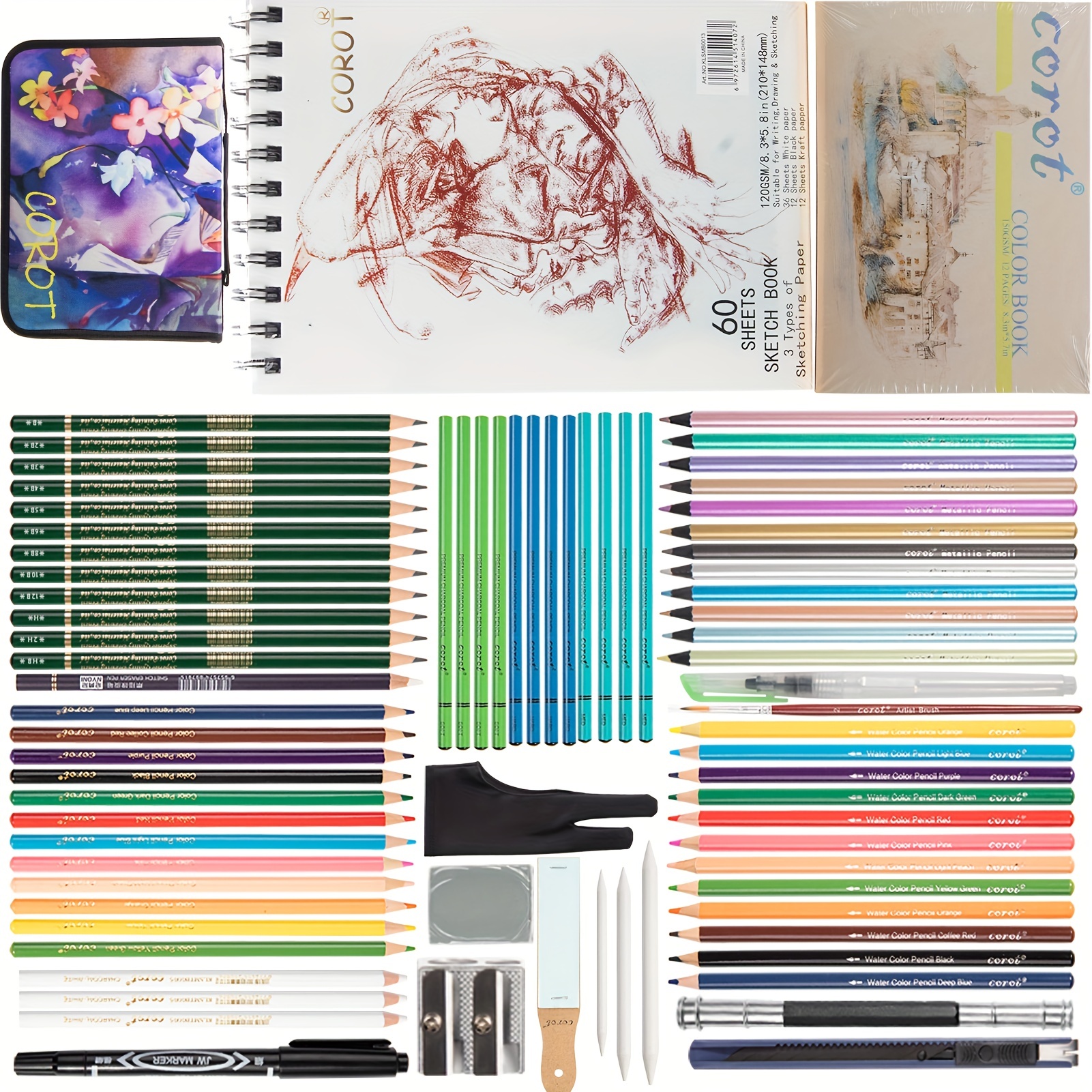 Drawing Pencils Sketch Art Set-34PCS Drawing and Sketch Set Art Supplies  for Kids Teens Adults