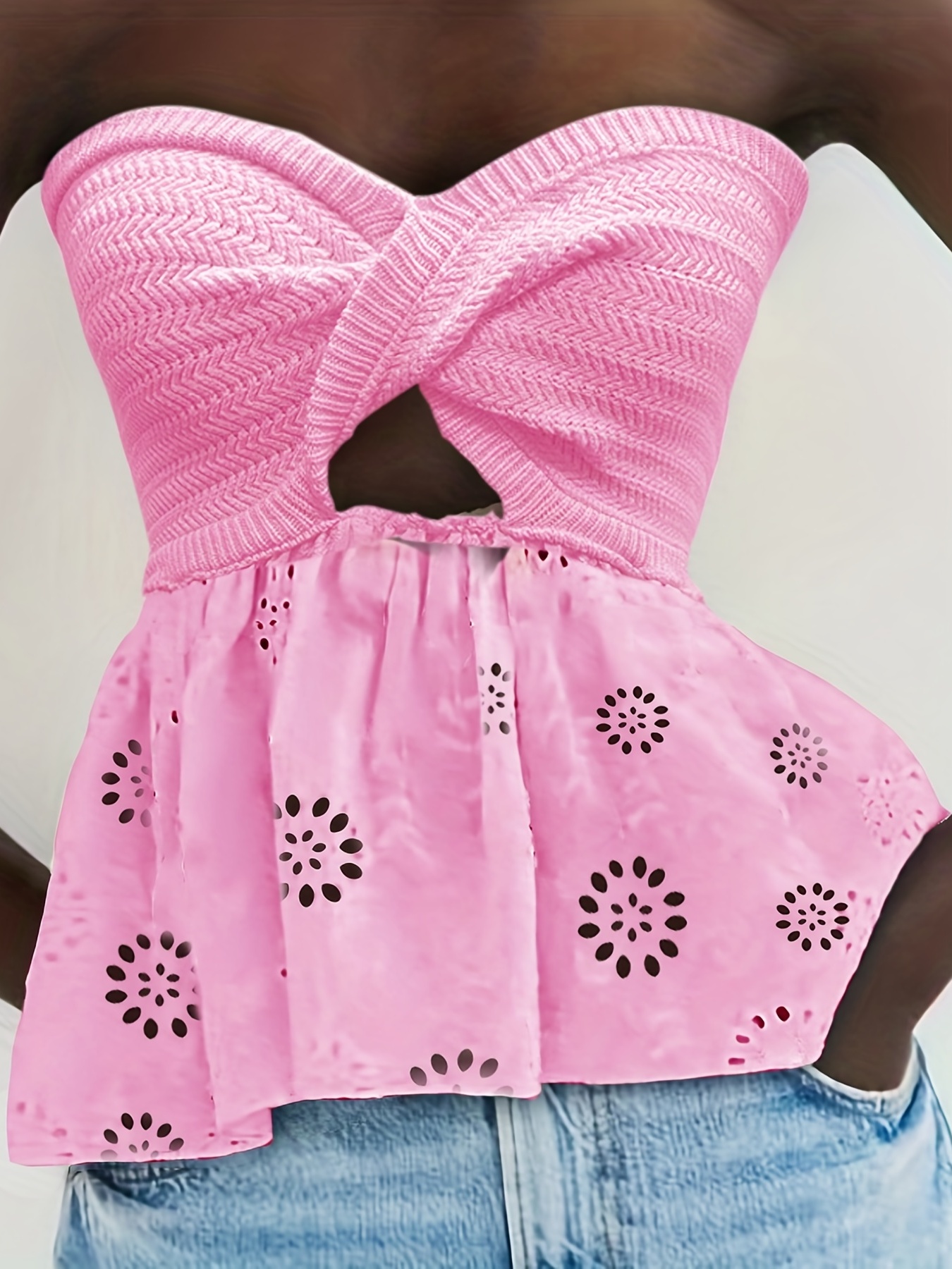 Rose Pink Bodysuit - Twist-Front Top - Women's Tops - Knit Top - Lulus