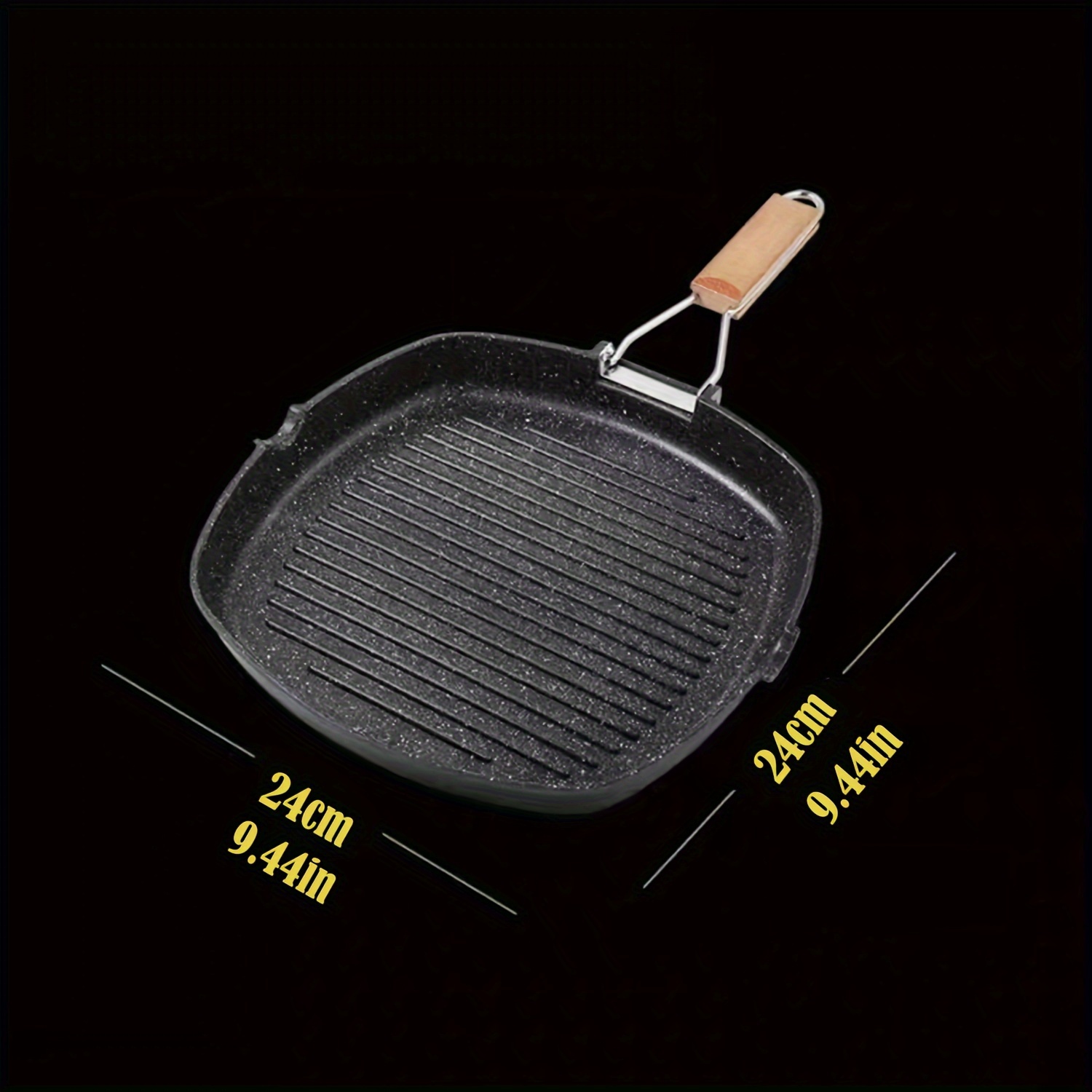 Steak Pan, Square Grill Pan, Skillet Pan With Handle, Stove Top Griddle Pan  For For Grilling, Frying, Sauteing, Cookware, Kitchenware, Kitchen Items -  Temu