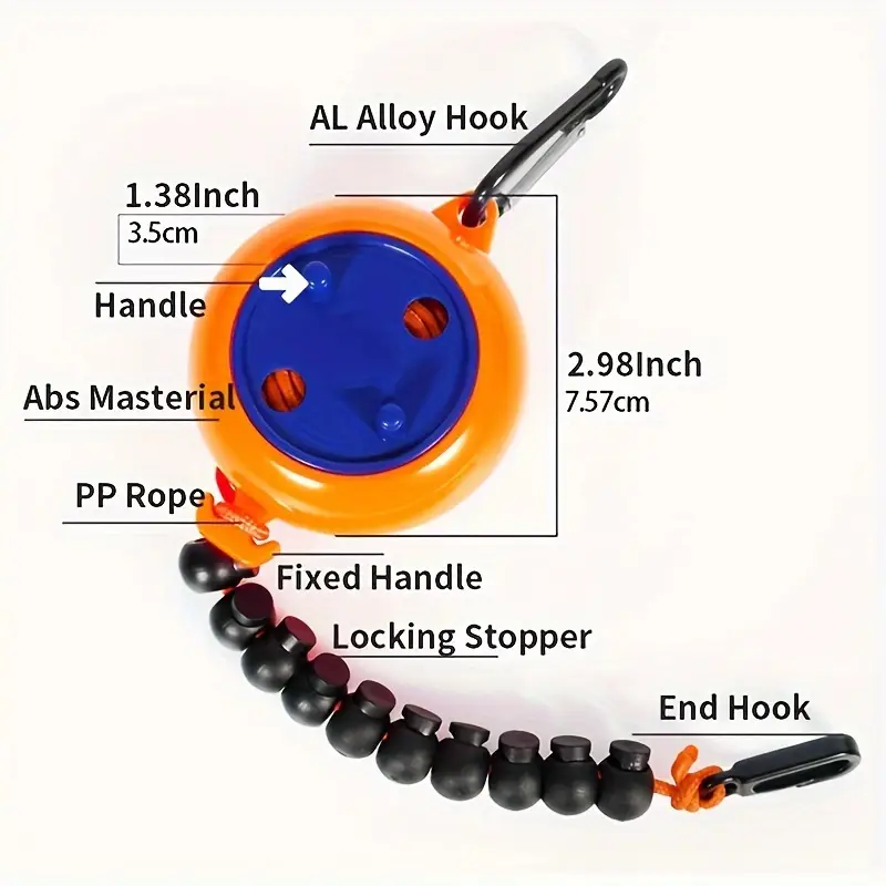 便携式晾衣绳,可调节 26 英尺野营晾衣绳,洗衣干绳,适合户外旅行钓鱼露营 详情 3