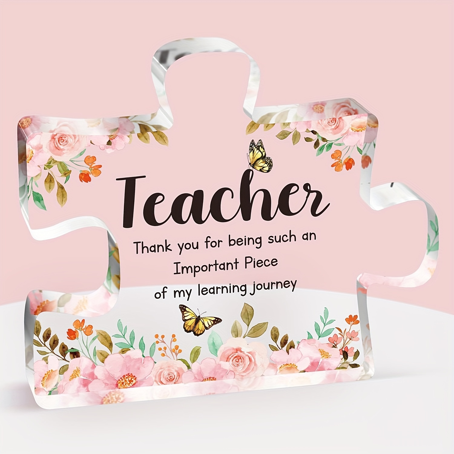 Puzzle Piece Teacher Gifts, Personalised Teacher Thank You Gifts