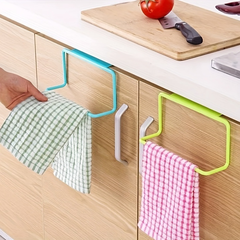 New Kitchen Cabinet Door Towel Rack Rag Gloves Holder Hanging Bar