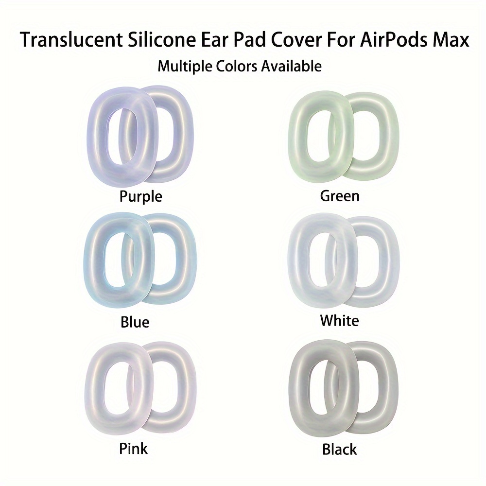 [2 juegos] Funda para AirPods Max para auriculares y funda para la diadema,  silicona suave a prueba de arañazos, a prueba de polvo, almohadilla para