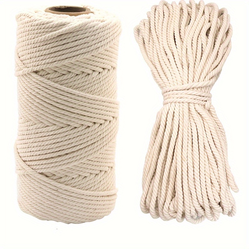 1pc Cotton Macrame Cords For Christmas Decor Durable Loom Warp Thread  Perfect For Weaving Carpet Tapestry Rug Blanket Or Pattern 5mm 55yards -  Arts, Crafts & Sewing - Temu Canada