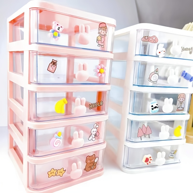Cartoon Desktop Storage Box Rabbit Stationery Storage Box - Temu