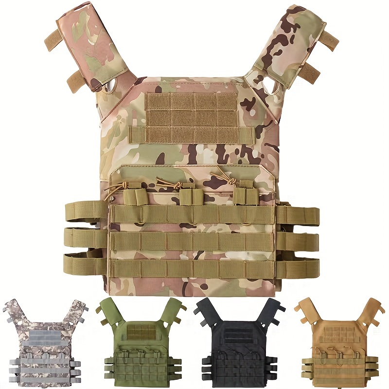 YAKEDA Camouflage Nylon Chaleco Tactico Combat MOLLE Plate Carrier Tactical  Vest