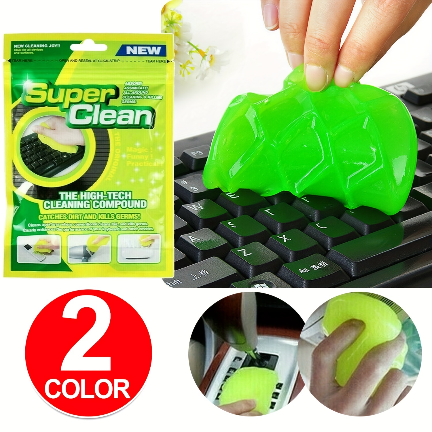 Car Cleaning Glue Cleaner Gel Keyboard Cleaning Gel Super Clean Slimy  Gelatin Clean Auto Dashboard Tools Car Detailing Products