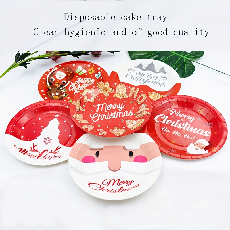 Christmas Party Decoration Supplies Disposable Paper Plate - Temu