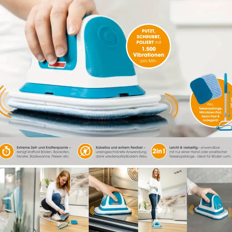 Virbo Cordless Cleaning System 1 Vibration Handheld Scrubber - Temu
