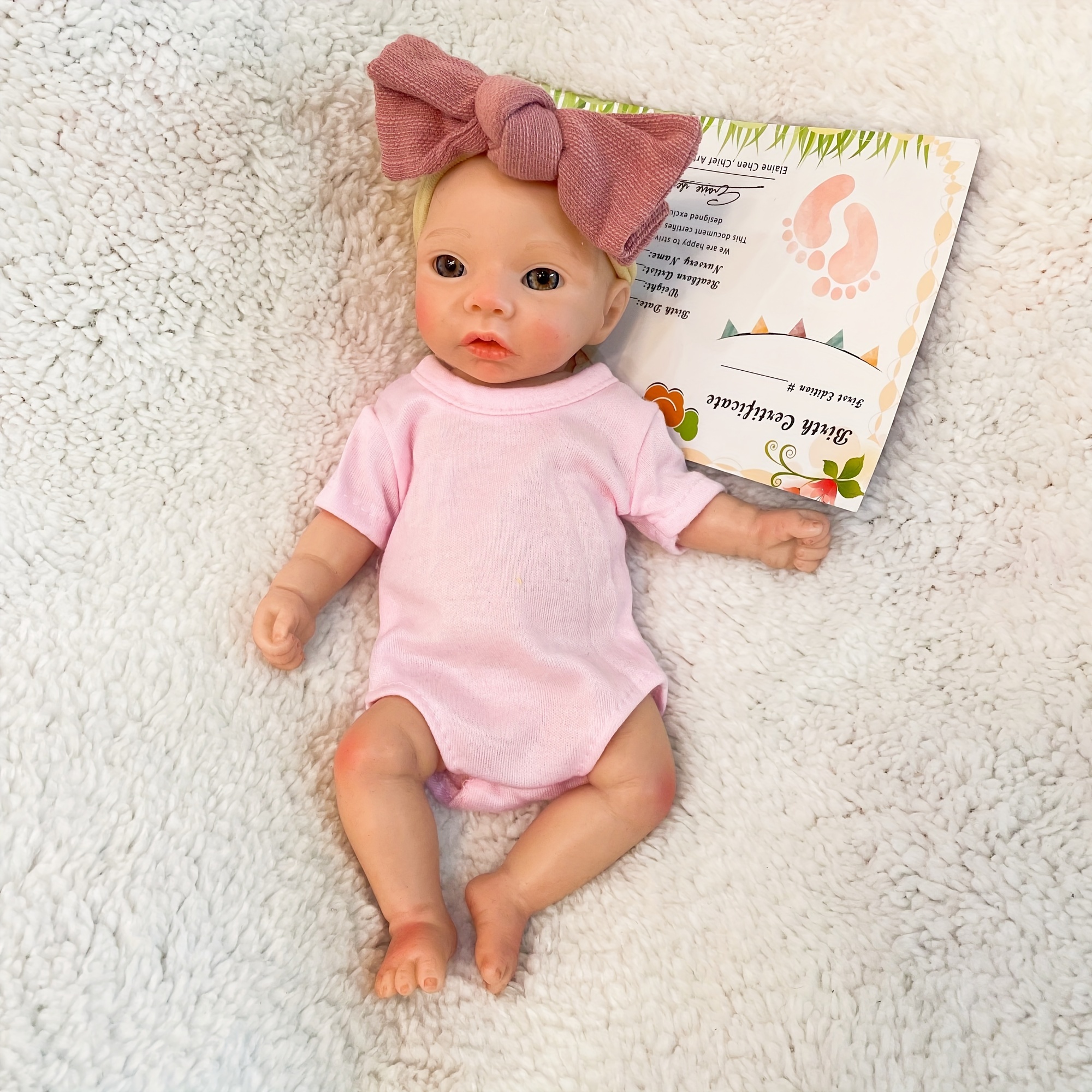 18 Full Body Realistic Silicone Handmade Reborn Baby Girl Dolls w/Opening  Eyes