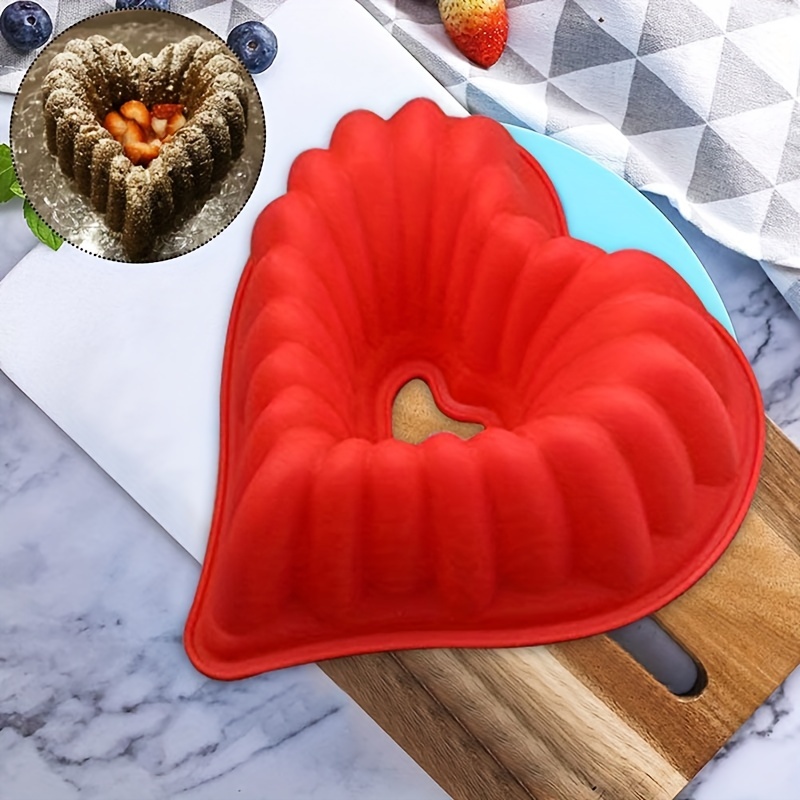 Silicone Mold Heart Cupcake Soap Silicone Cake Mold Muffin Baking Nonstick  and Heat Resistant Reusable Silicone Cake Molds