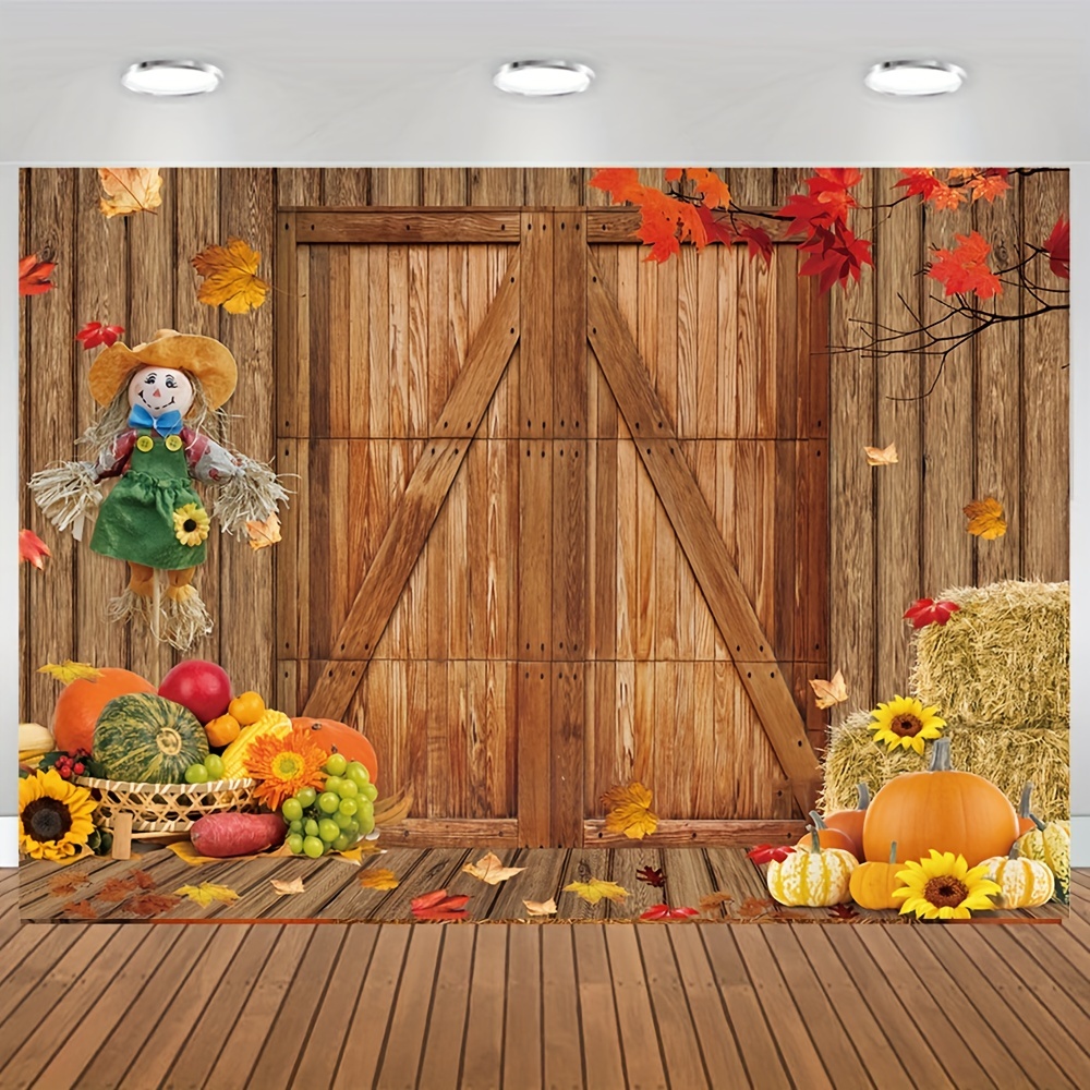 Friendsgiving Backdrop Banner Fall Pumpkin Turkey Thanksgiving Festival  Holiday Photography Background Wall Decoration