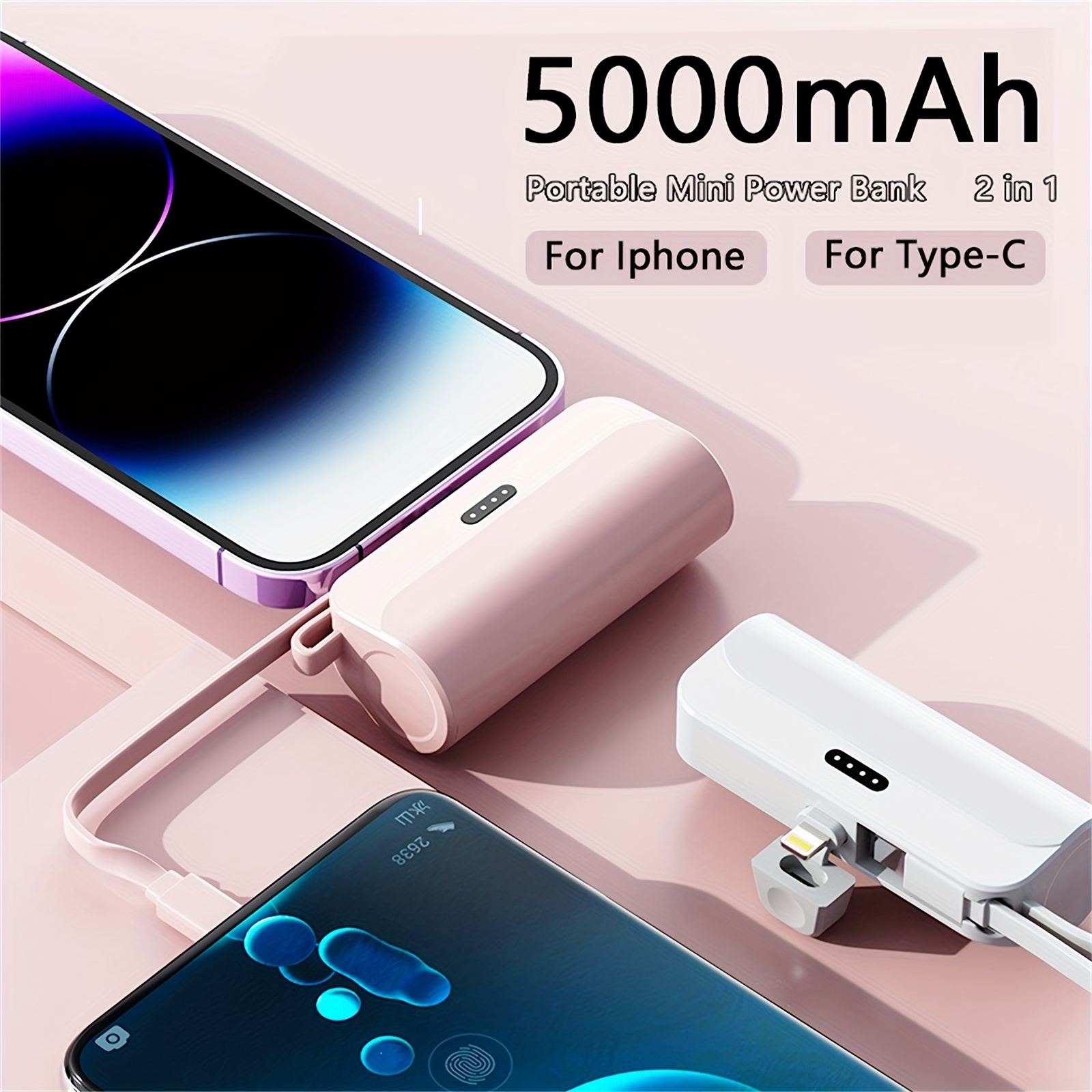 Mini Power Bank 3300mAh for Micro-USB - External Emergency Battery Charger