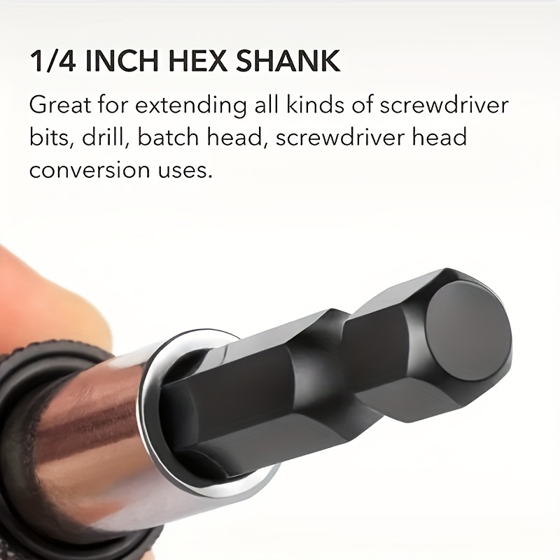 Drill Bit Extension Set - Increase Your Efficiency With 1/4 Hex Shank Quick  Release Magnetic Screwdriver Bits Holder Extender! - Temu