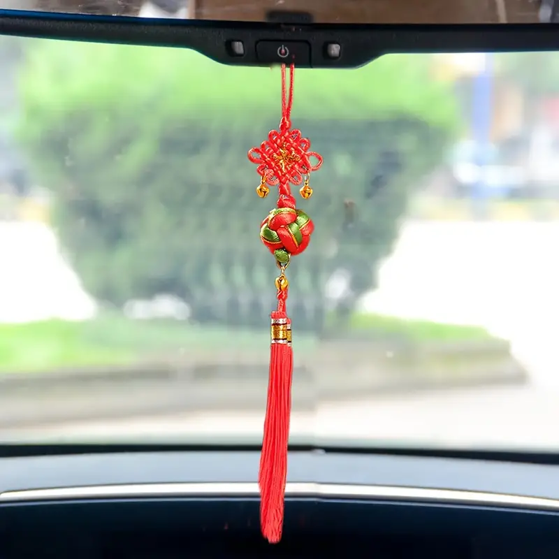 1pc Auto-anhänger Im Chinesischen Stil, Glücklicher Geflochtener