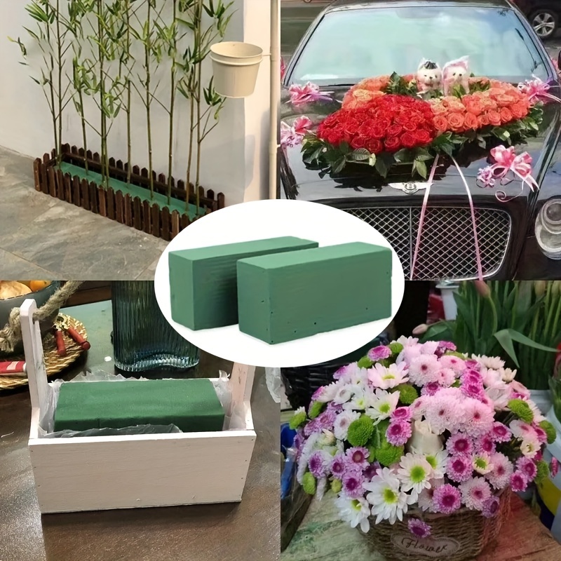 Inserting Fresh Flower Mud Floral Foam Bricks Wet Foam Blocks For