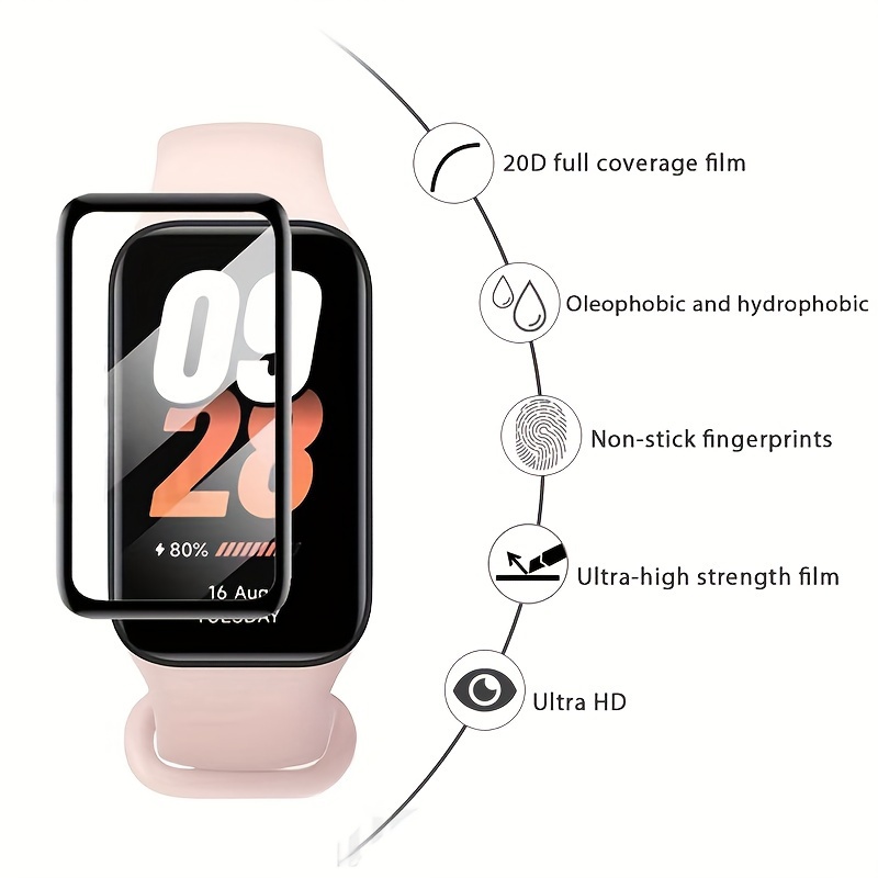3D Soft Screen Protector For Xiaomi Band 8 Active Mi band 8 Curved Screen  Protector Film For Xiaomi Band 8 Active Amazfit Band 7 - AliExpress