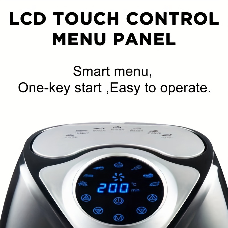 Air Fryer Large Capacity Lcd Digital Touch Screen Water - Temu