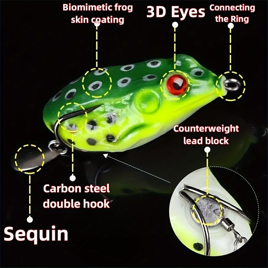 Simulation Thunder Frog Soft Bait Bionic Sequin Spinner - Temu Canada
