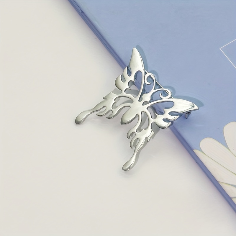 Animal Titanium Steel Butterfly Brooch Suit Decoration Corsage