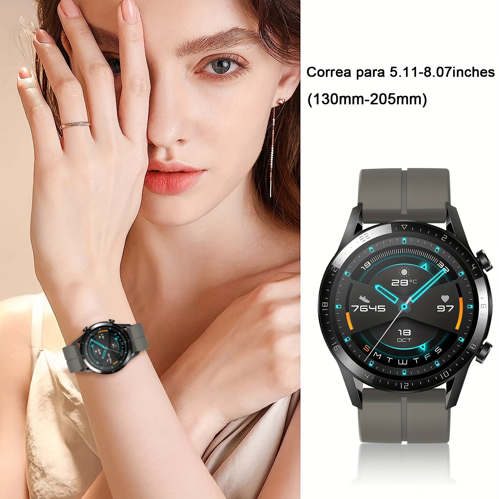 Correa Reloj Silicona Compatible Hw Watch Gt2 46 Mm Huawei - Temu