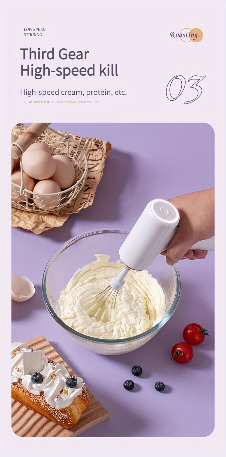 Frullatore elettrico USB frullatore a immersione senza fili frantoio per  aglio portatile 3 velocità crema per pasta frullino per le uova strumento  da cucina per schiacciapatate