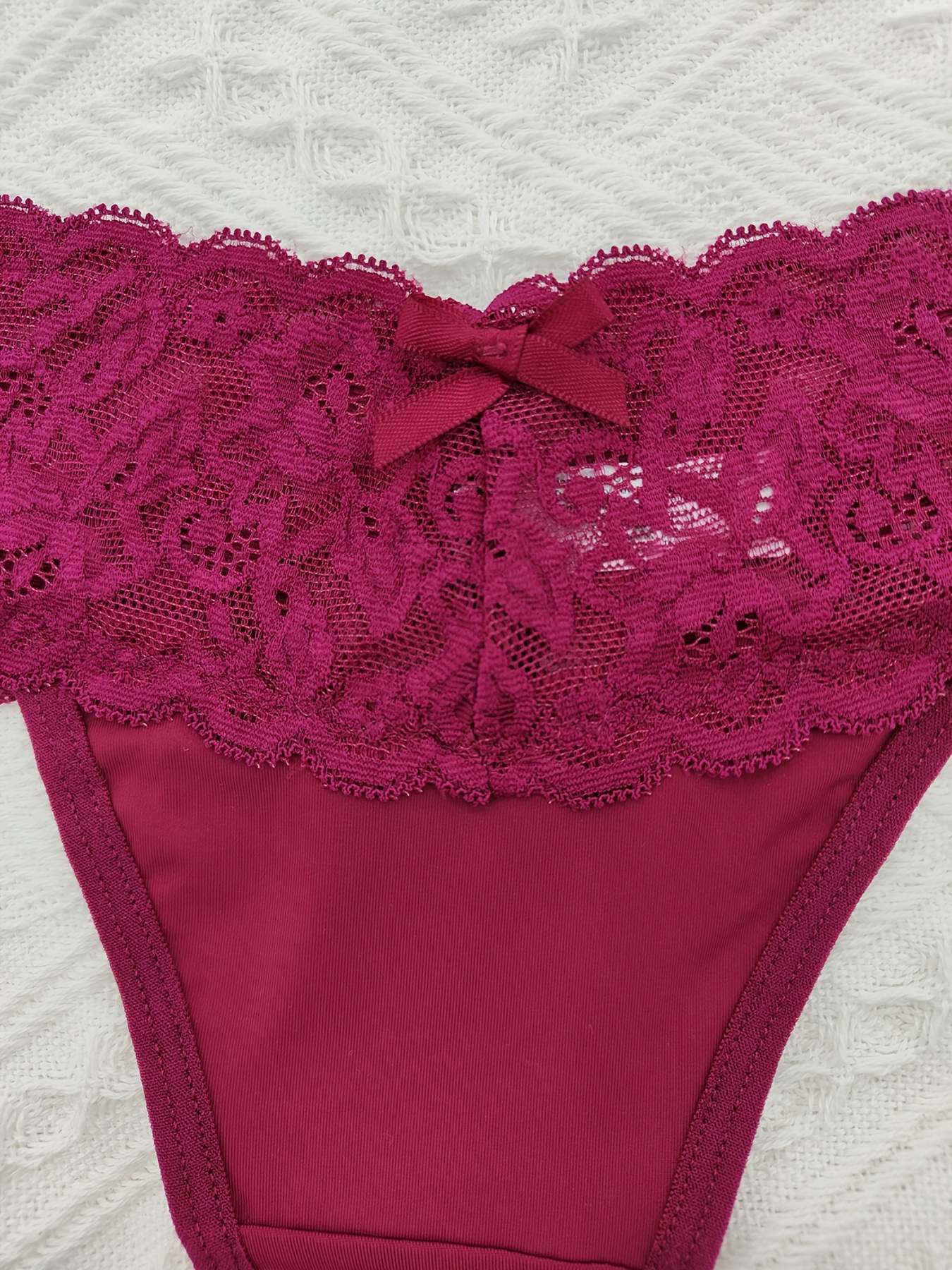 Contrast Lace Thongs Soft Comfy Stretchy Intimates Panties - Temu Canada