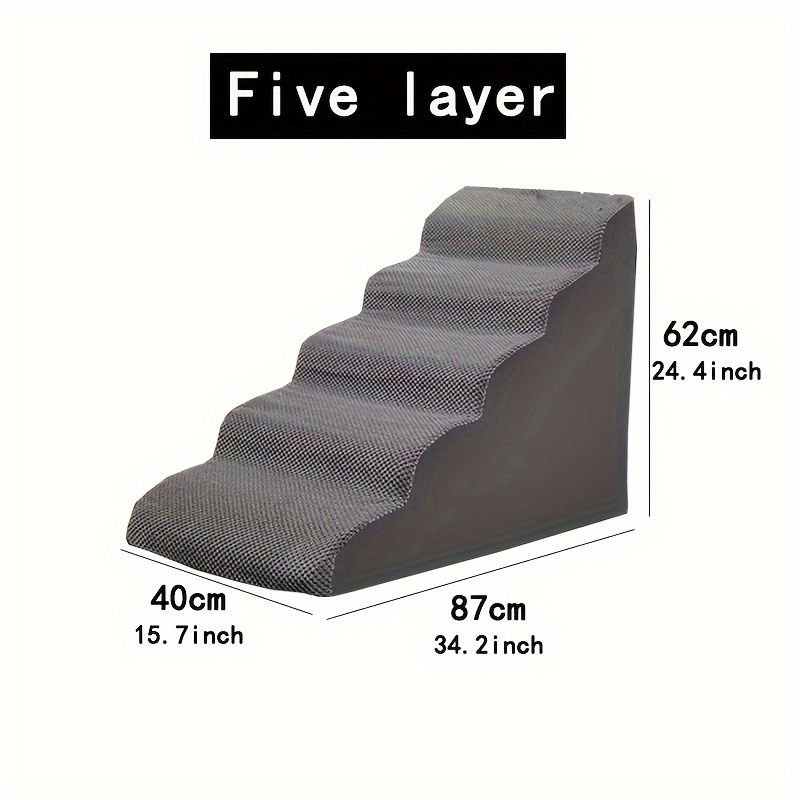 5 Tiers Dog Stairs Dog Steps Pet Climbing Ladder Small - Temu