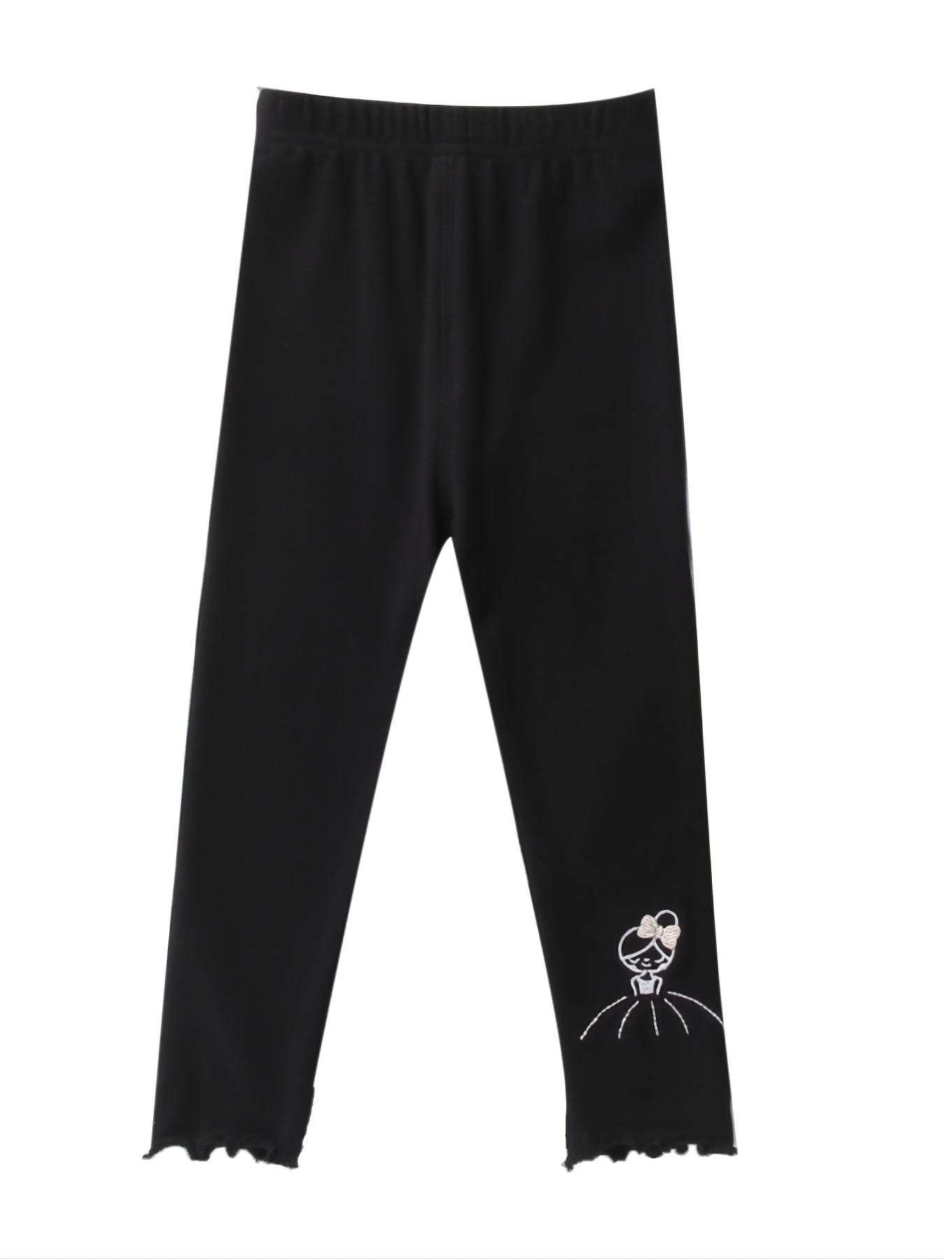 Stretch Cotton Embroidered Legging