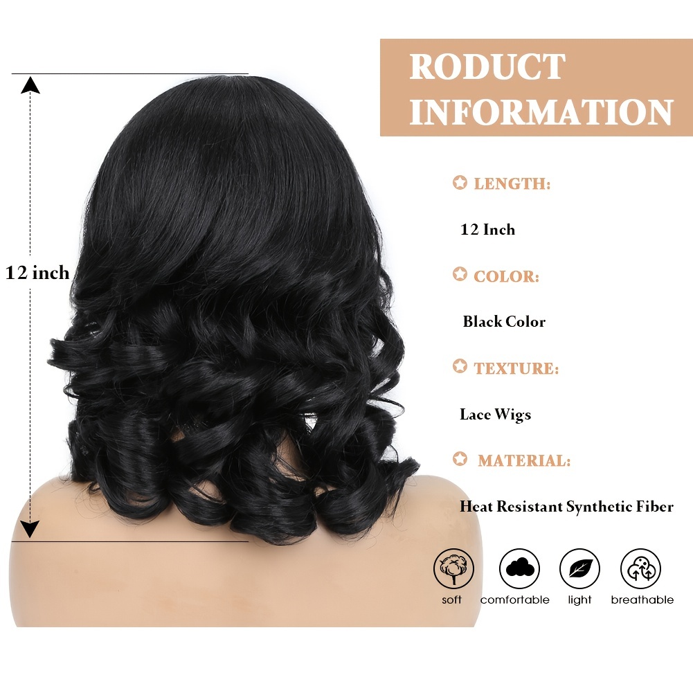 Loose Wave Lace Part Wigs Pure Color Nature Curly Synthetic Temu