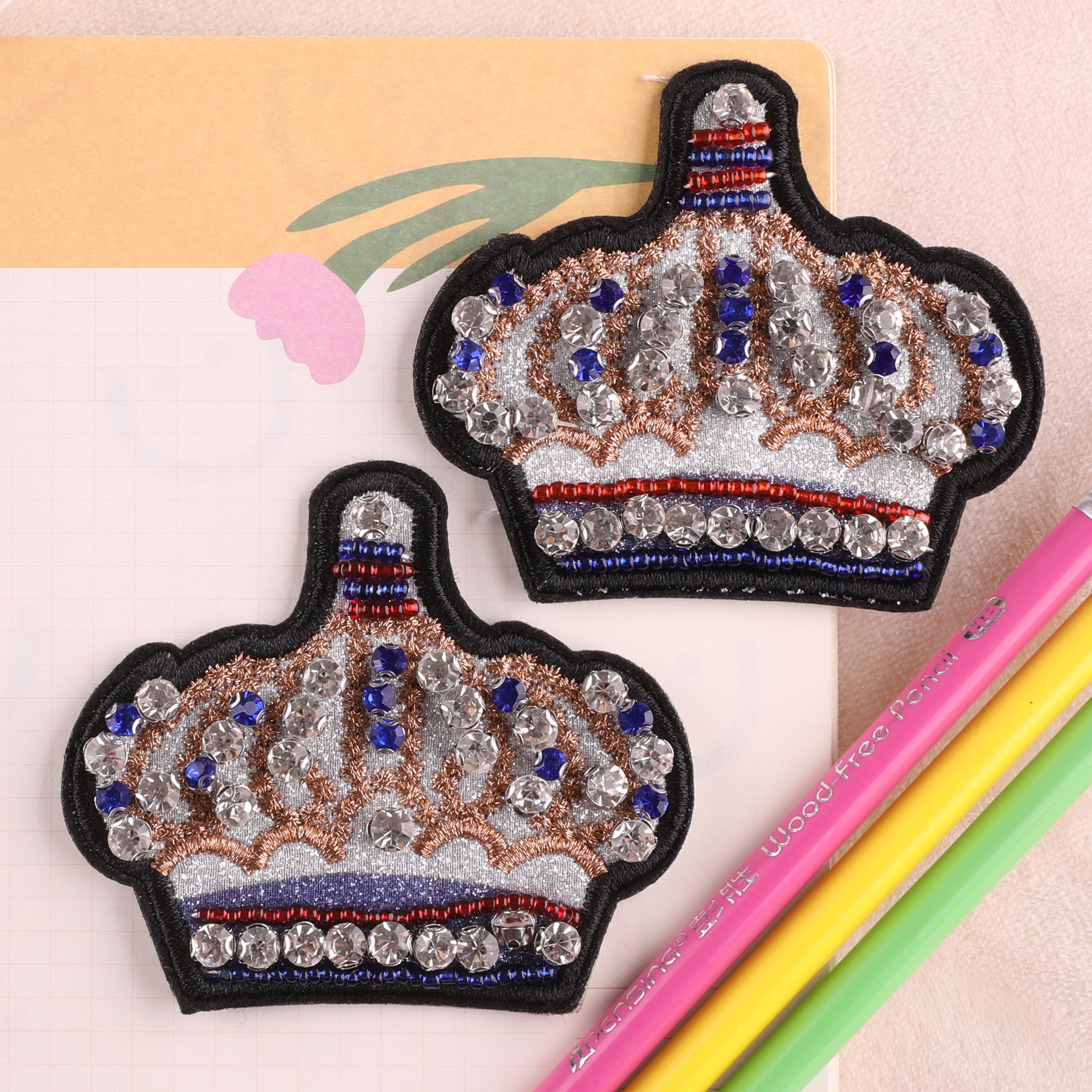 1pc Queen Patches For Backpacks, Embroidered Fabric Patch For Hats, Iron On  For Clothing