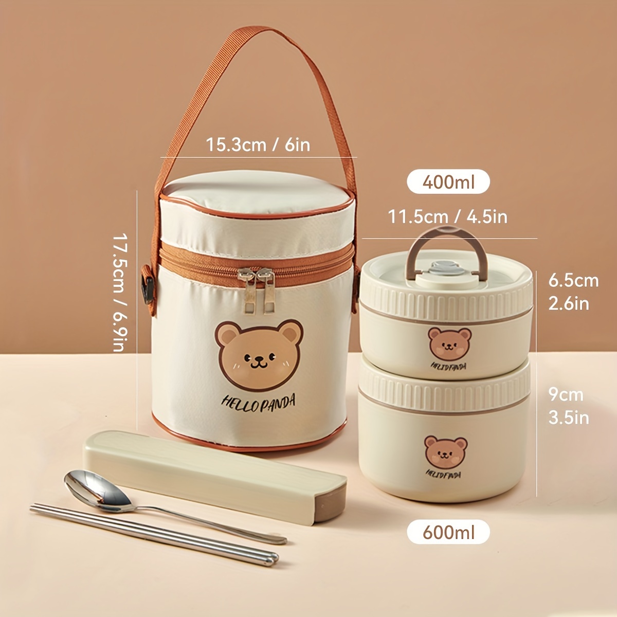 Bento Box, 304 Stainless Steel Portable Cartoon Bento Box, Student Travel  Microwave Oven Heating Leak-proof Insulated Lunch Box With Thermal Bag And  Spoon, For Back To School, School Supplies And Classroom, Kitchen