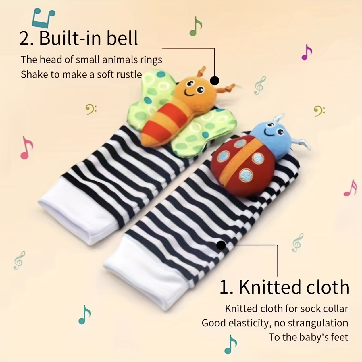 Calcetines De Sonajero Para Bebés - Temu