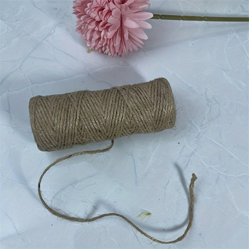 Abtoff 492 ft Natural Jute Twine, Twine String, 3Ply Thin Ribbon Hemp Twine, Twine for Gardening Plant Gift Wrapping Art Wedding Decoration Packing String