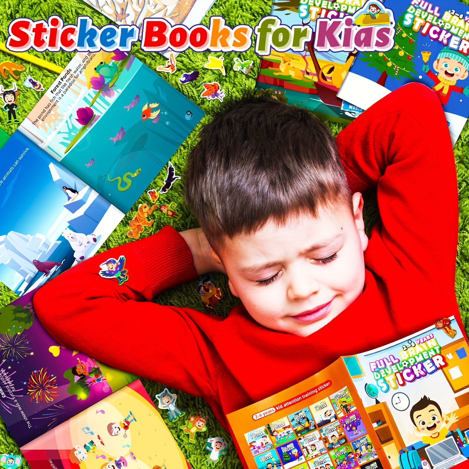 10 Conjuntos Libros Pegatinas Niños 2 4 Años Libros - Temu Chile