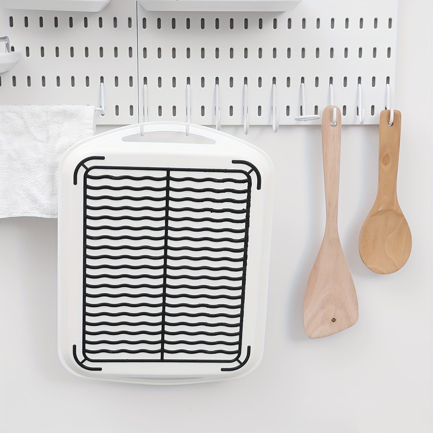 1pc Punching Wall Storage Rack Easy Installation Household Hole Board Wall Shelf