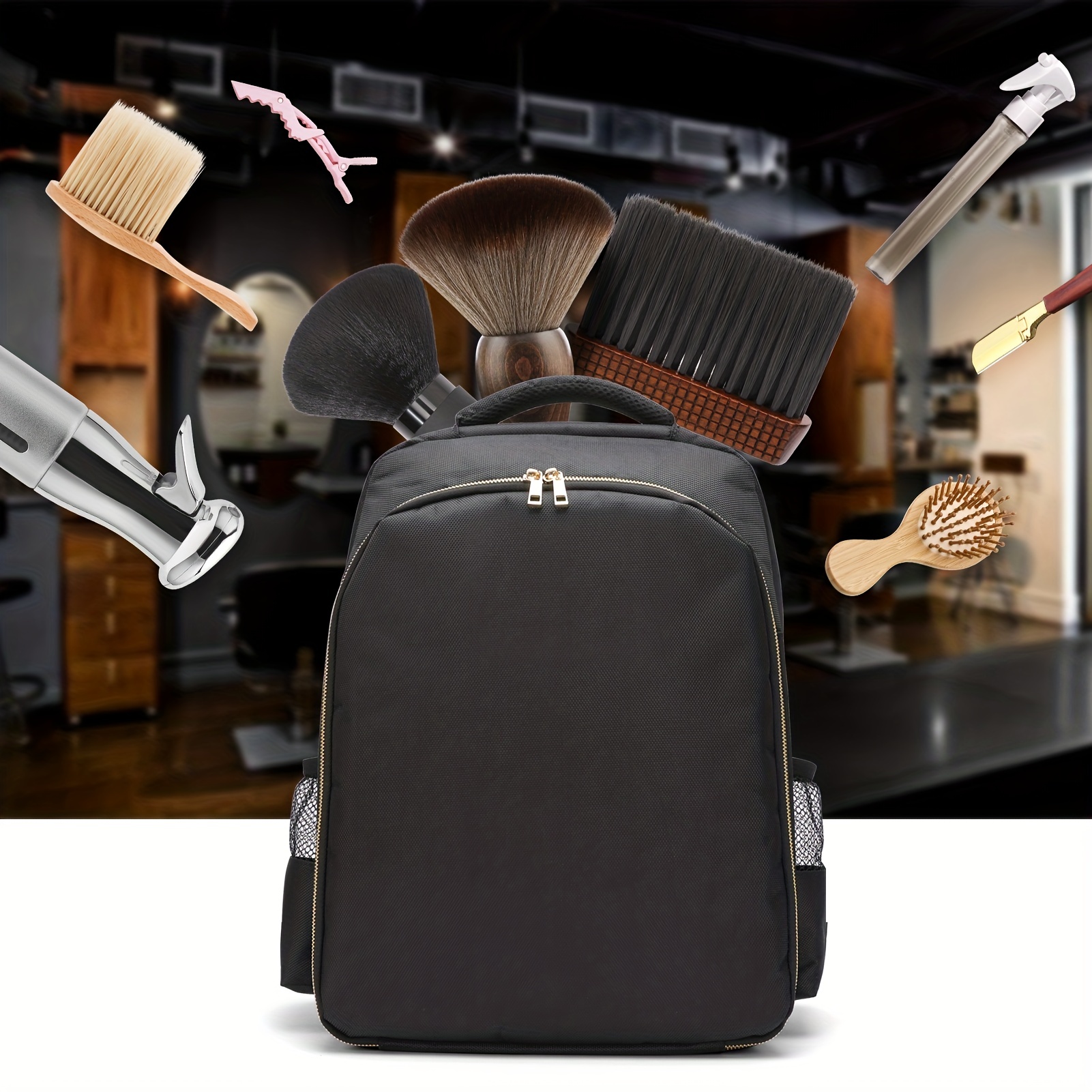 Mochila portátil para peluquero para peluquería y suministros, organizador  de bolsa de herramientas de peluquería multifunción mochila de viaje