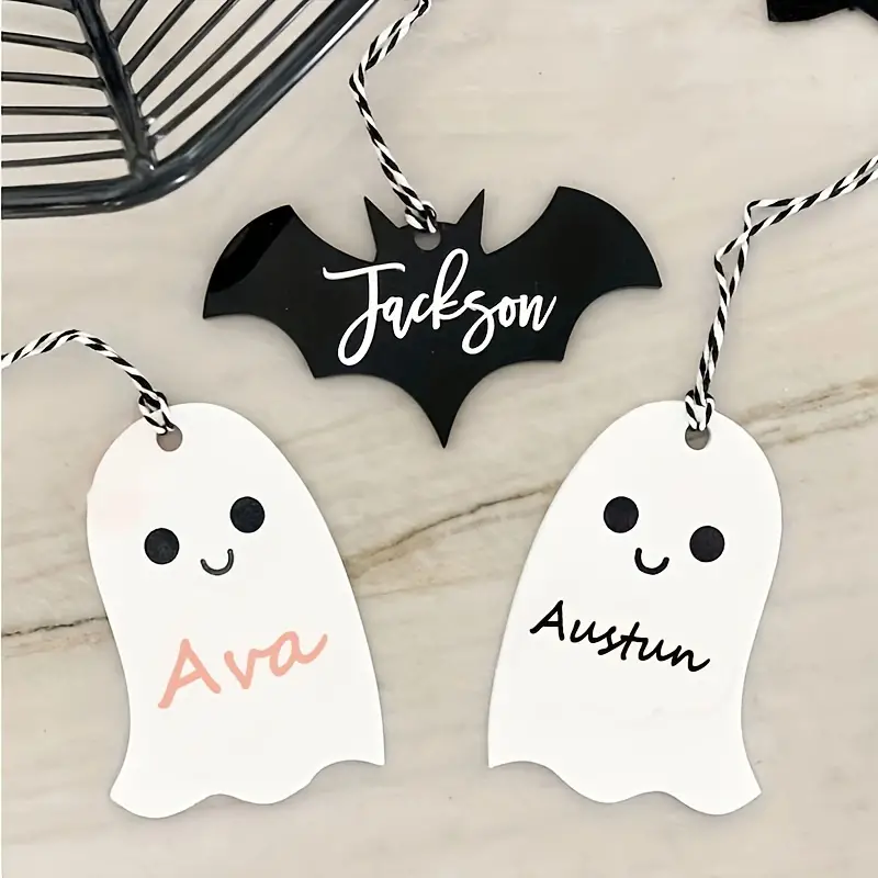 Halloween Candy Basket Name Tag Customized Name Tags For - Temu